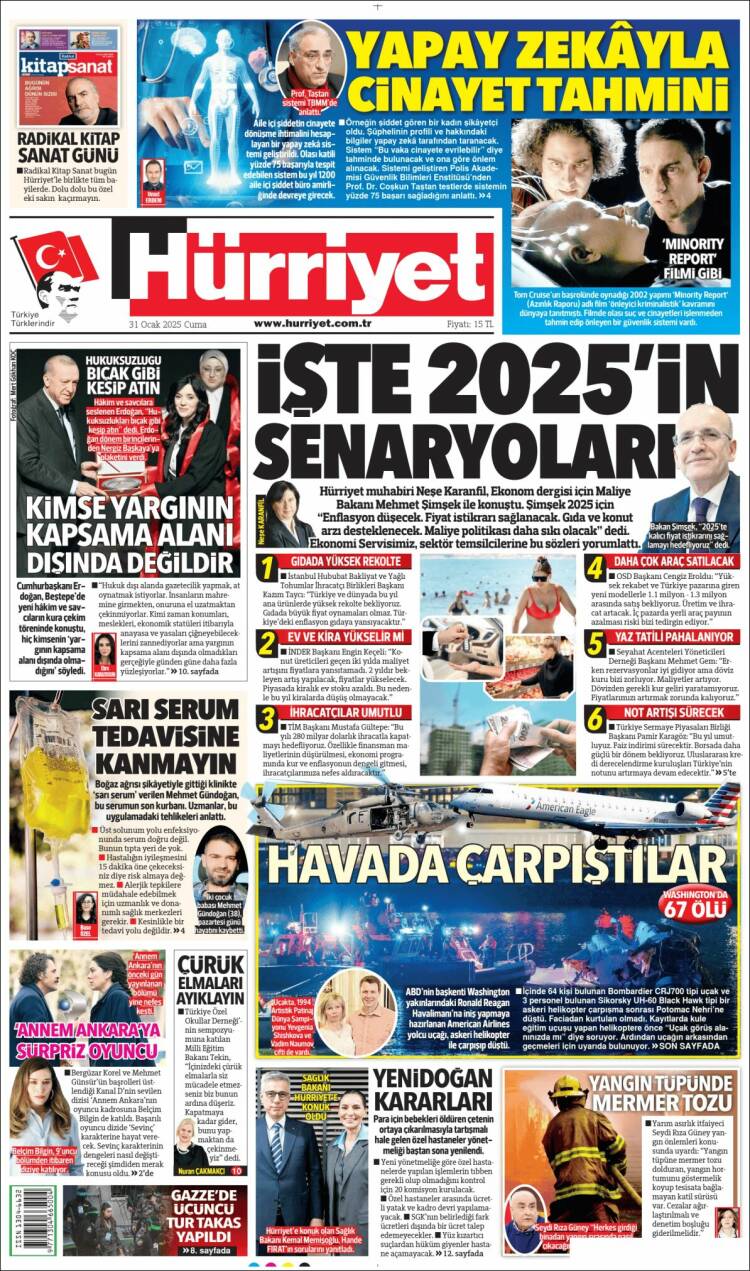 Portada de Hürriyet (Turqu&iacute;a)