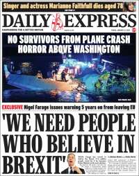 Portada de Daily Express (Reino Unido)