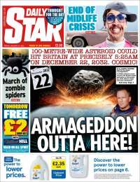Portada de Daily Star (Reino Unido)