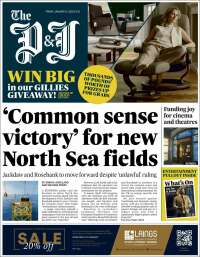 Portada de The Press and Journal (Reino Unido)