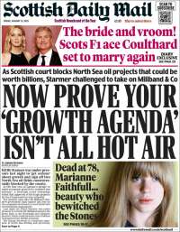 Portada de Scottish Daily Mail (Reino Unido)