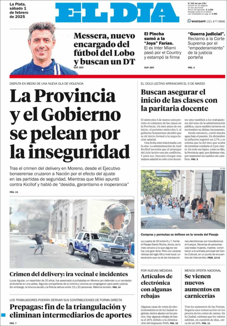 Portada de El Día de la Plata (Argentina)