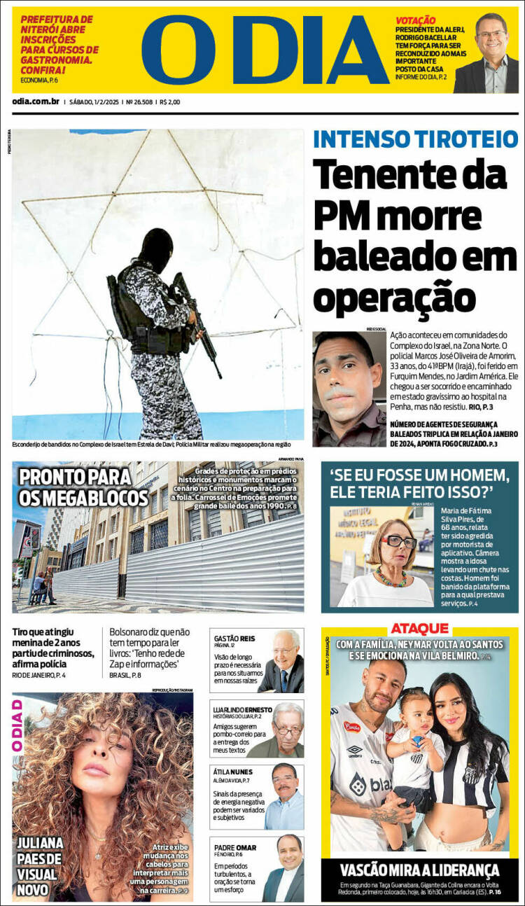 Portada de O Dia (Brasil)
