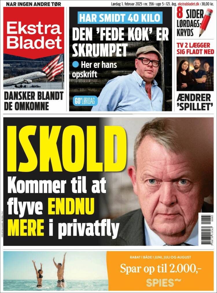 Portada de Ekstra Bladet (Dinamarca)