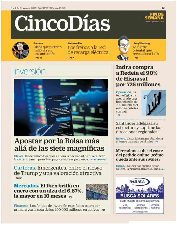 Portada de Cinco Días (Espa&ntilde;a)