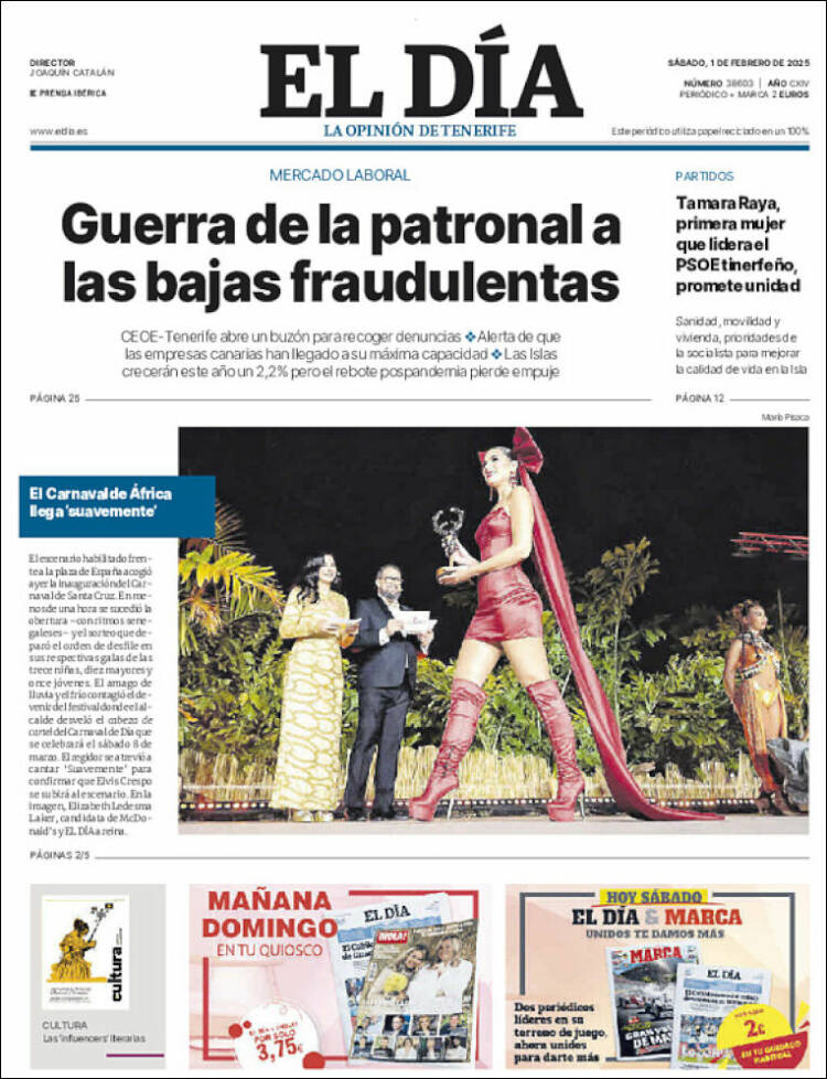 Portada de El Día (España)
