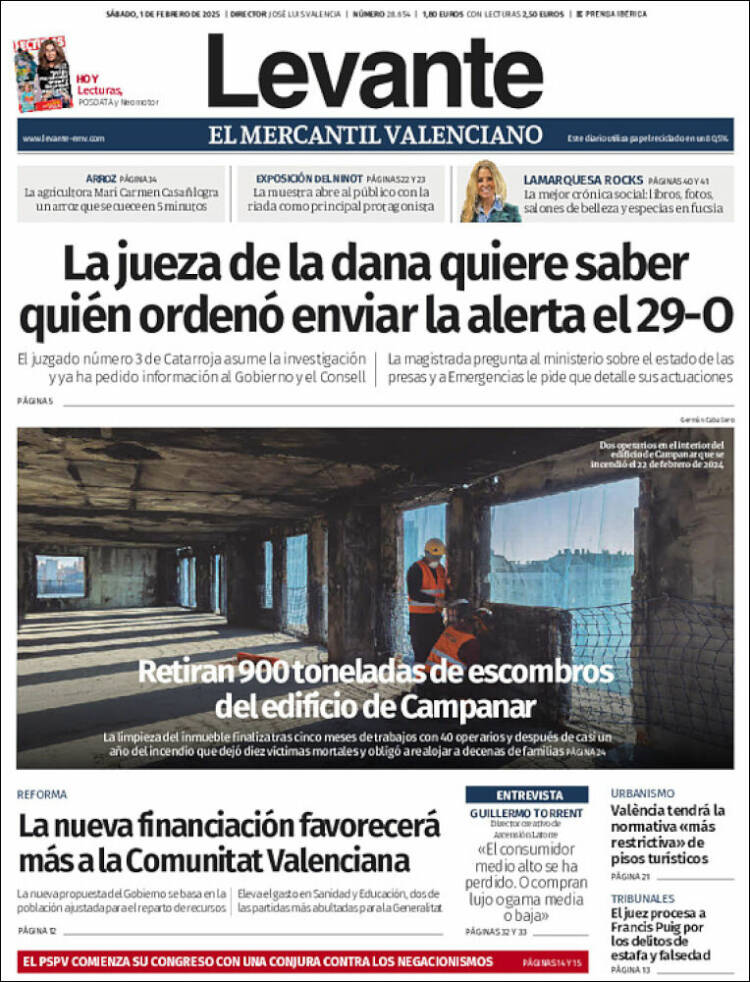 Portada de Levante (España)