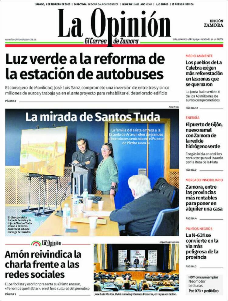 Portada de La Opinión - El Correo de Zamora (España)