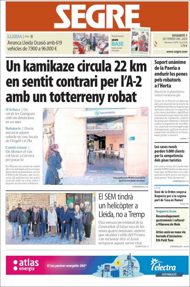 Portada de Segre (España)