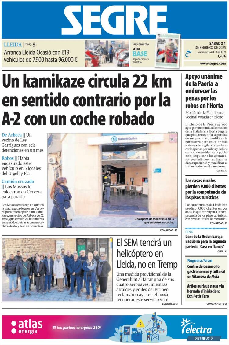 Portada de Segre  (España)