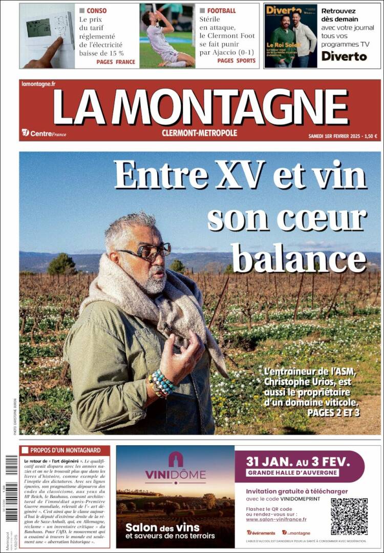 Portada de La Montagne (Francia)