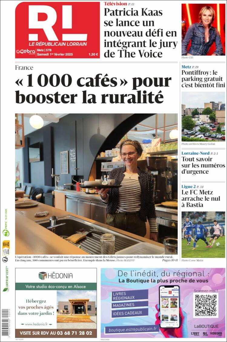 Portada de Le Republicain Lorrain (Francia)