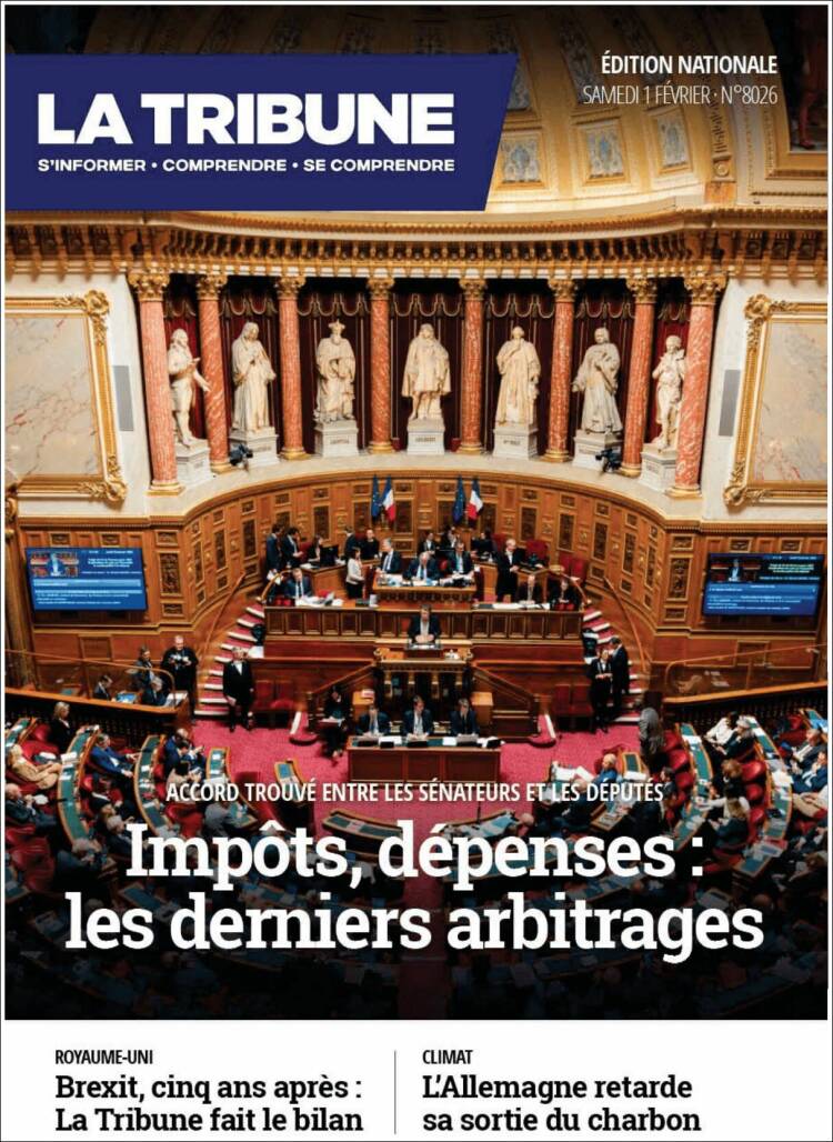 Portada de La Tribune (Francia)