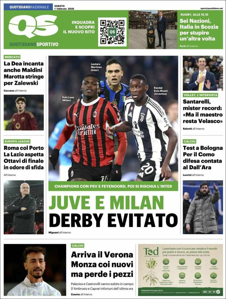 Portada de Quotidiano Sportivo (Italia)