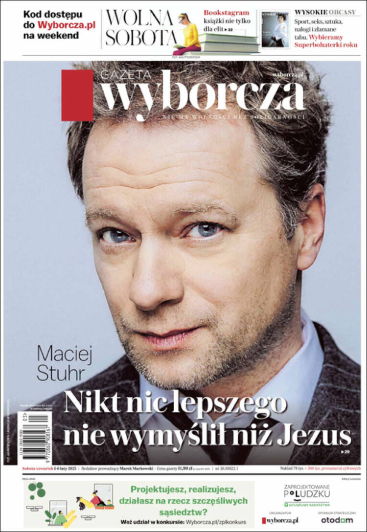 Portada de Gazeta Wyborcza (Polonia)