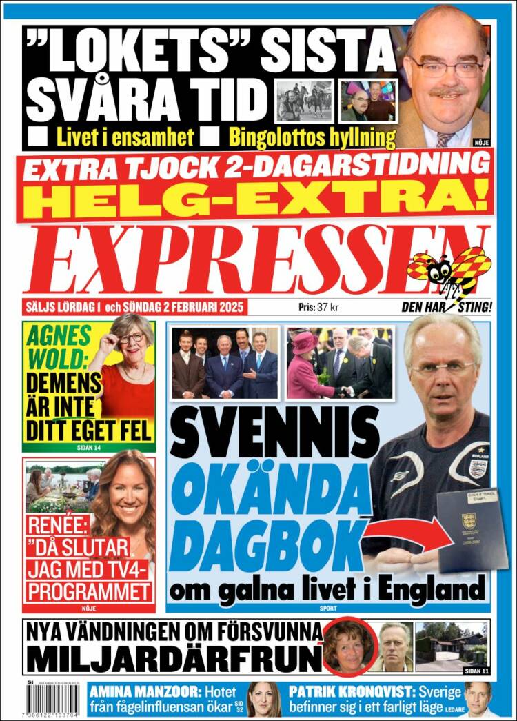 Portada de Expressen (Suecia)