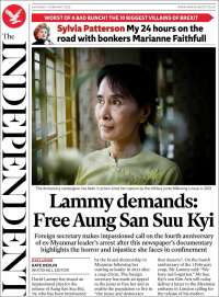 Portada de The Independent (Reino Unido)