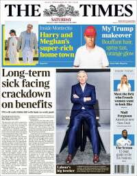 Portada de The Times (Reino Unido)