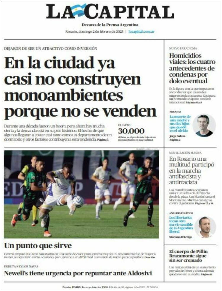 Portada de La Capital - Rosario (Argentina)