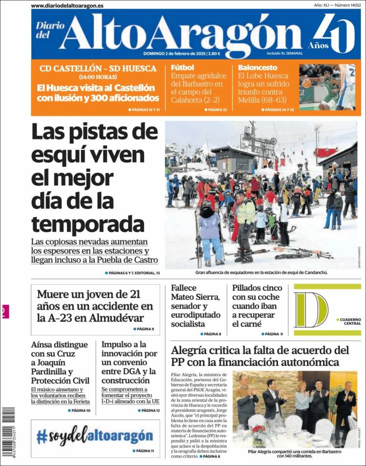 Portada de Diario del AltoAragón (España)