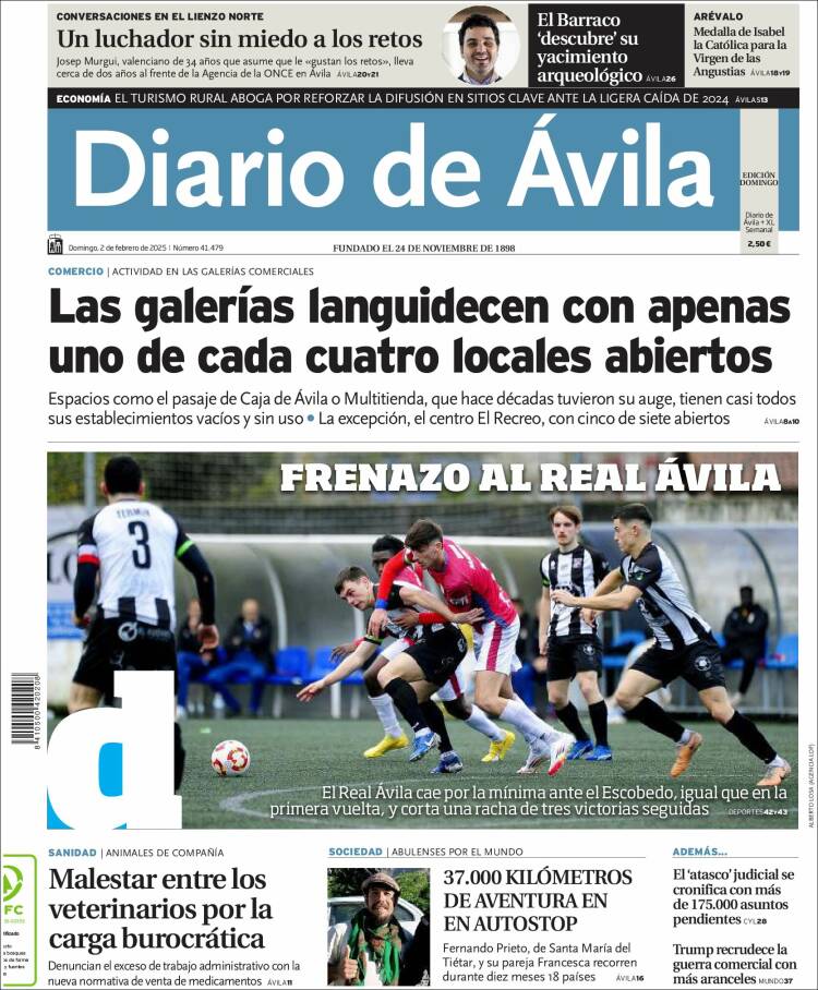 Portada de Diario de Ávila (España)