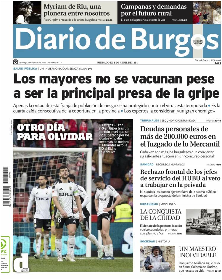 Portada de Diario de Burgos (España)