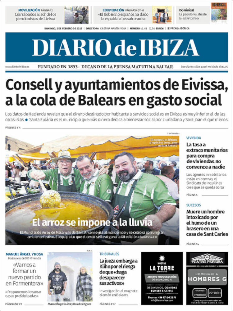 Portada de Diario de Ibiza (España)