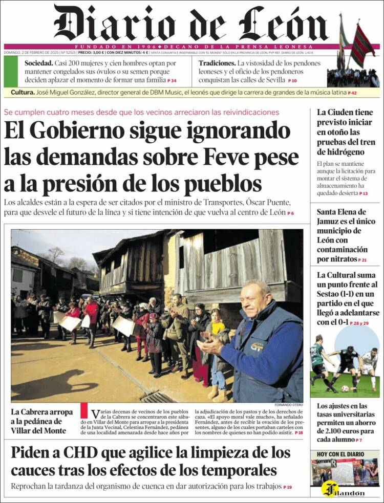 Portada de Diario de León (España)