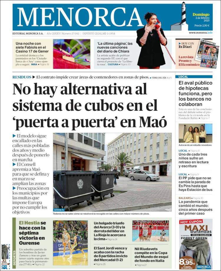 Portada de Menorca - Diario Insular (España)