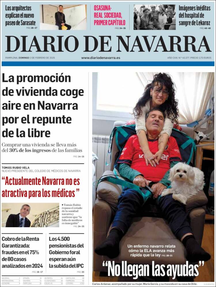 Portada de Diario de Navarra (España)