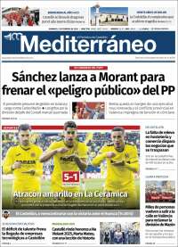 Portada de El Periódico Mediterraneo (España)