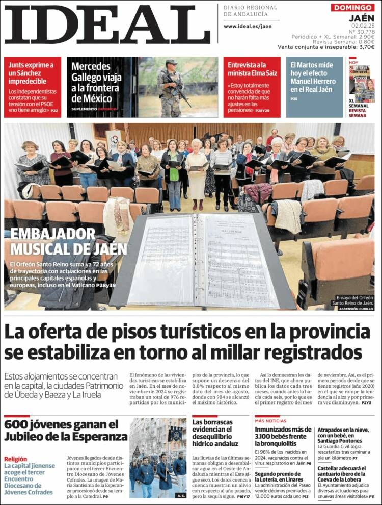 Portada de El Ideal de Jaén (España)