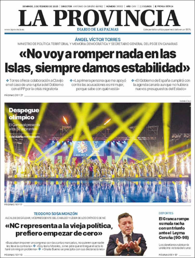Portada de La Provincia (España)