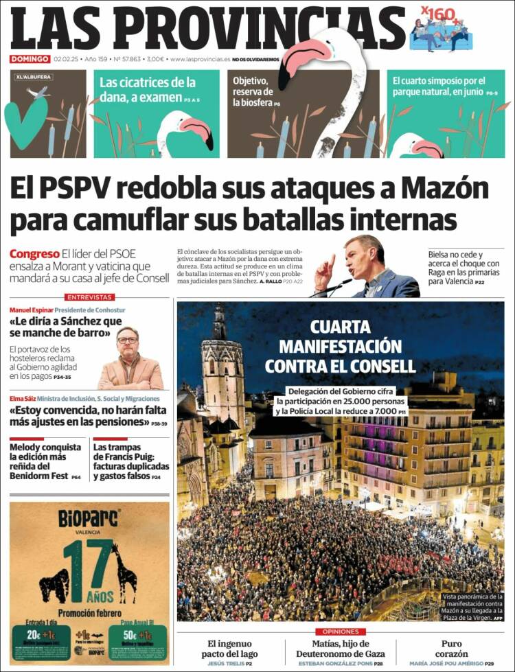 Portada de Las Provincias (España)