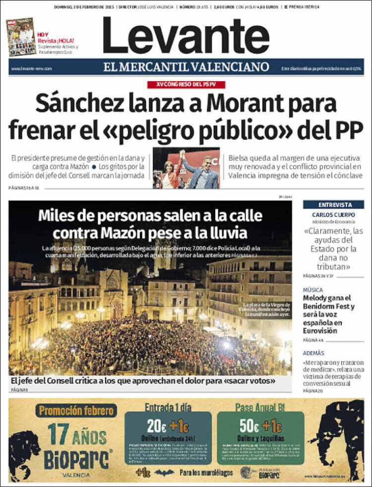 Portada de Levante (España)