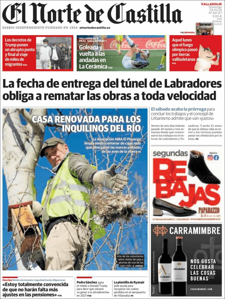 Portada de Norte de Castilla - Valladolid (España)