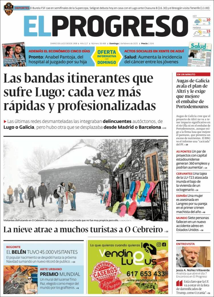 Portada de El Progreso (España)