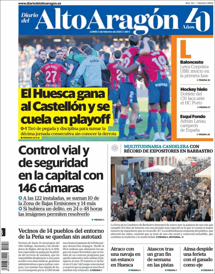 Portada de Diario del AltoAragón (España)