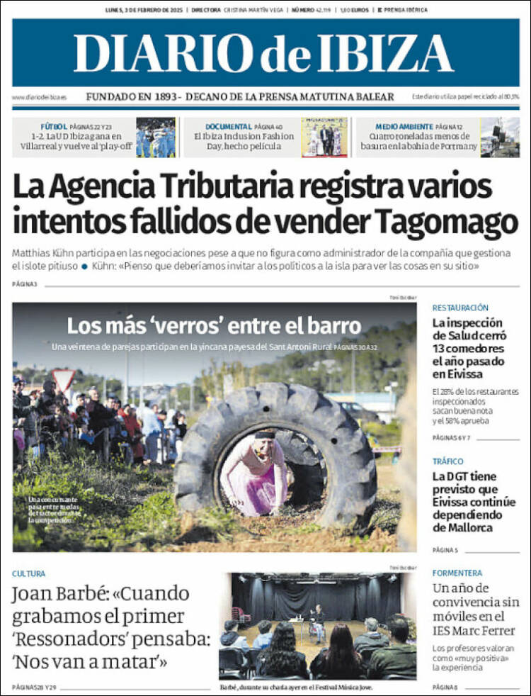 Portada de Diario de Ibiza (España)