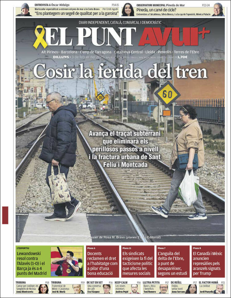 Portada de El Punt Avui (Espagne)