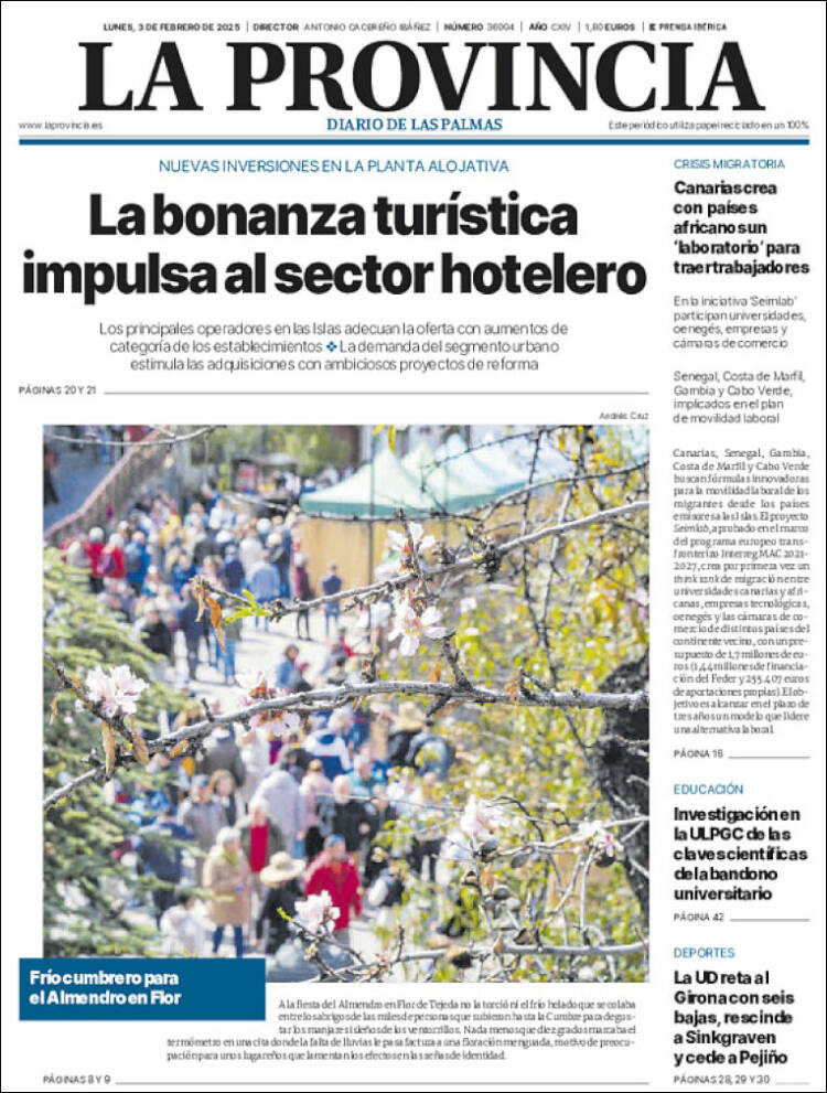 Portada de La Provincia (España)