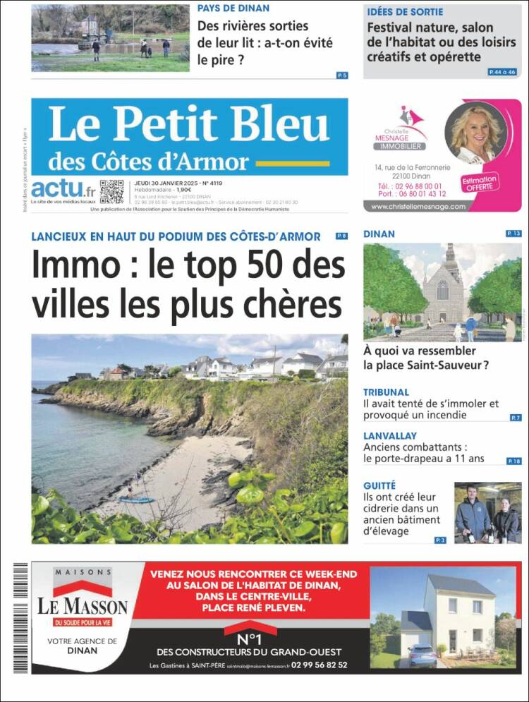 Portada de Le Petit Bleu (Francia)