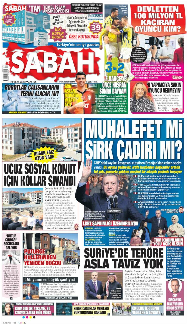 Portada de Sabah (Turqu&iacute;a)
