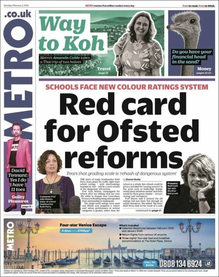 Portada de Metro (Reino Unido)