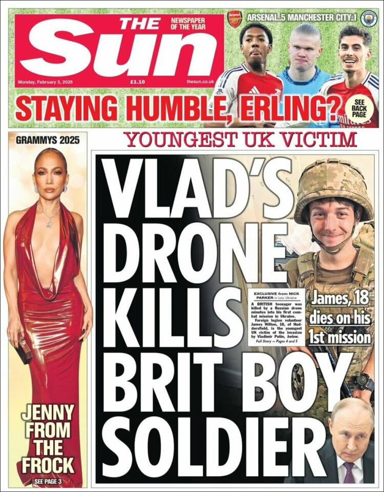Portada de The Sun (United Kingdom)
