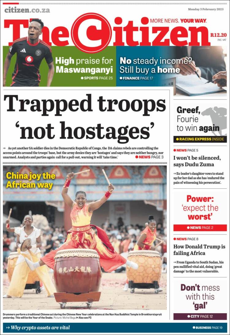 Portada de The Citizen (Sud&aacute;frica)