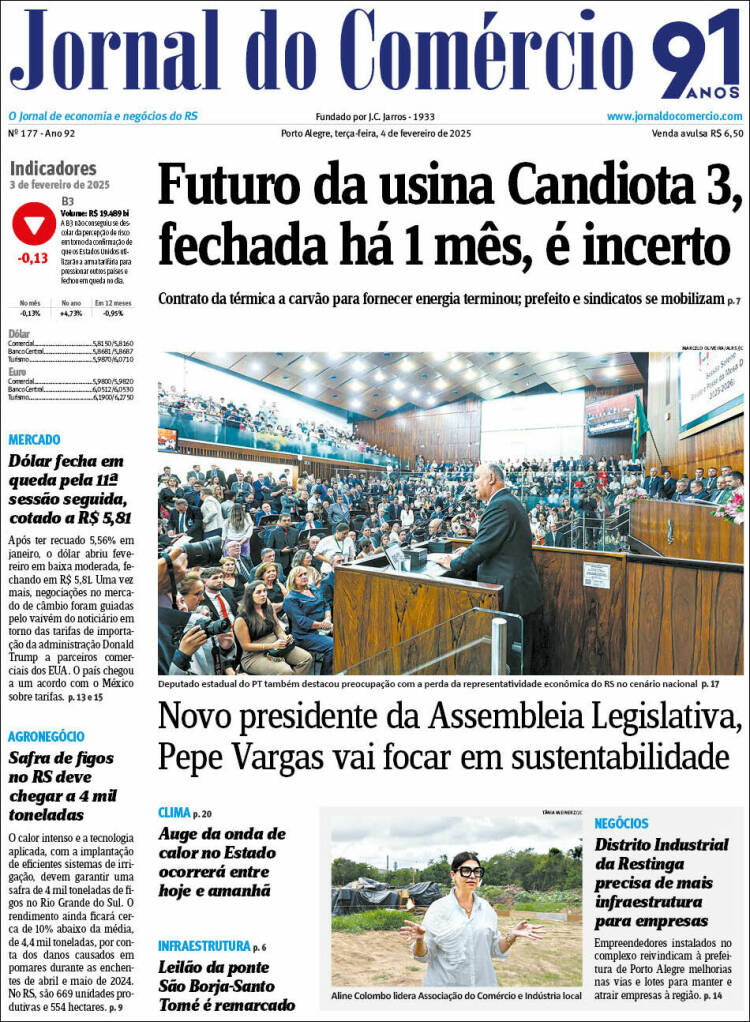 Portada de Jornal do Comércio (Brasil)