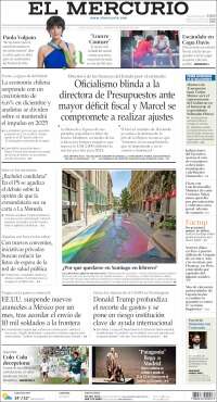 Portada de El Mercurio (Chile)