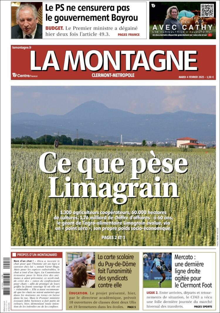 Portada de La Montagne (Francia)