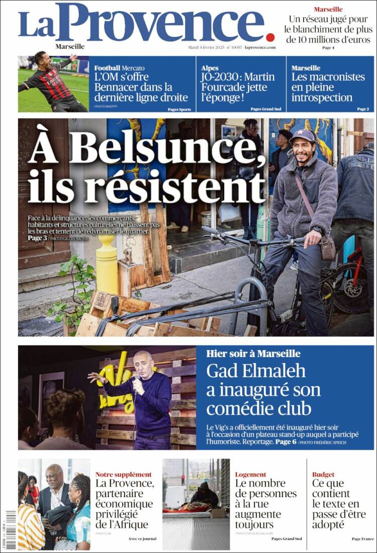 Portada de La Provence (Francia)